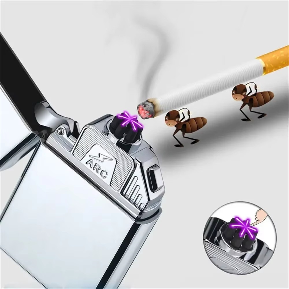 Electronics Gadgets For Gift - Новая зажигалка Six Arcs, ветрозащитная USB-зарядка,