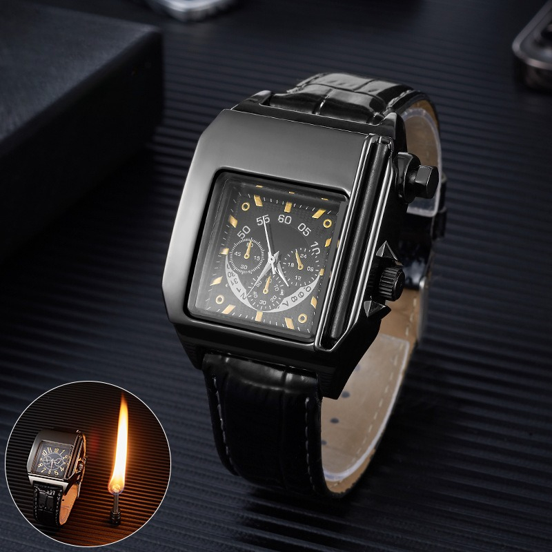 Electronics Gadgets For Gift - Металлическая электронная зажигалка-часы на 10000 зажиганий,