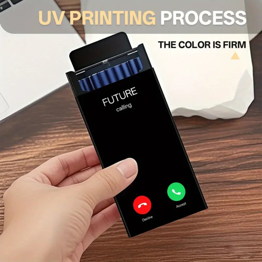 Phone Holder - Тонкий металлический портсигар с откидной крышкой,